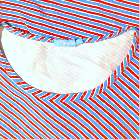 J. McLaughlin Women's Size Medium Elora Dress Blue Red Stripes - Picture 5 of 10